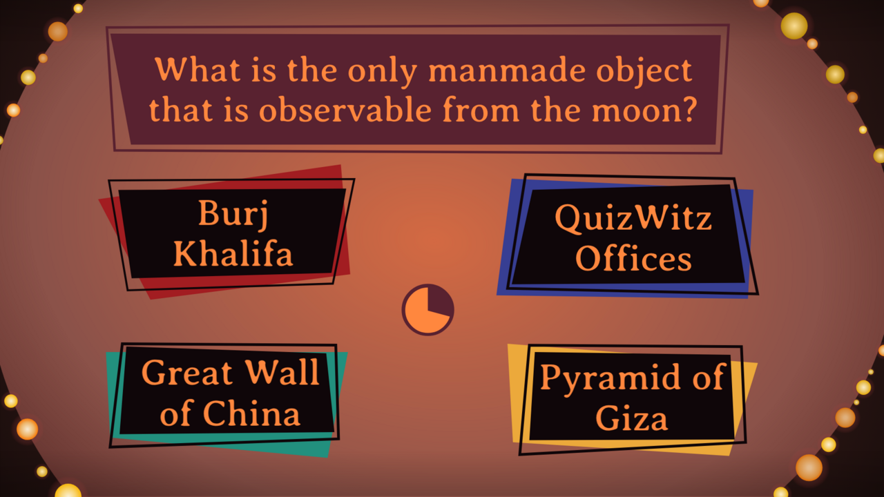Question screen with four text options