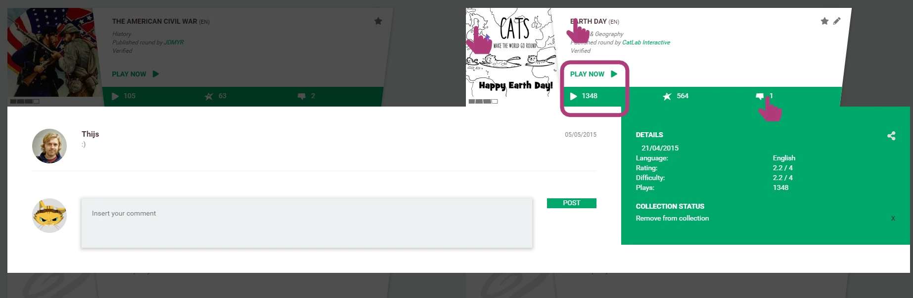 Detalles del Round-About de QuizWitz
