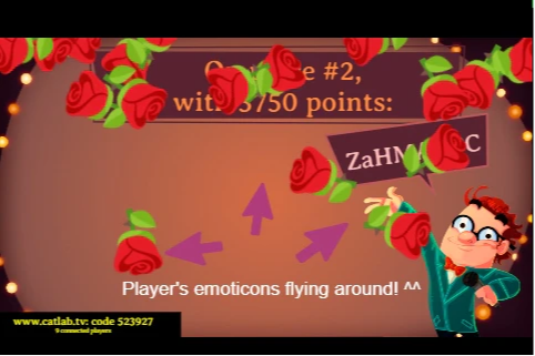 QuizWitz – záver hry na veľkej obrazovke